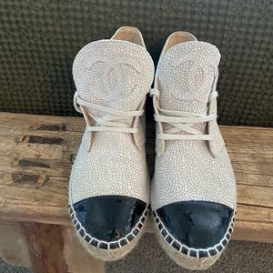 Chanel high top espadrilles- size 40